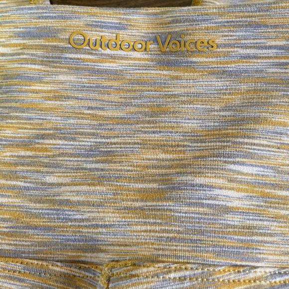 Outdoor Voices Flow Freeform 7/8 Leggings Sunset Yellow/Gray Workout Gym Medium - Picture 7 of 12